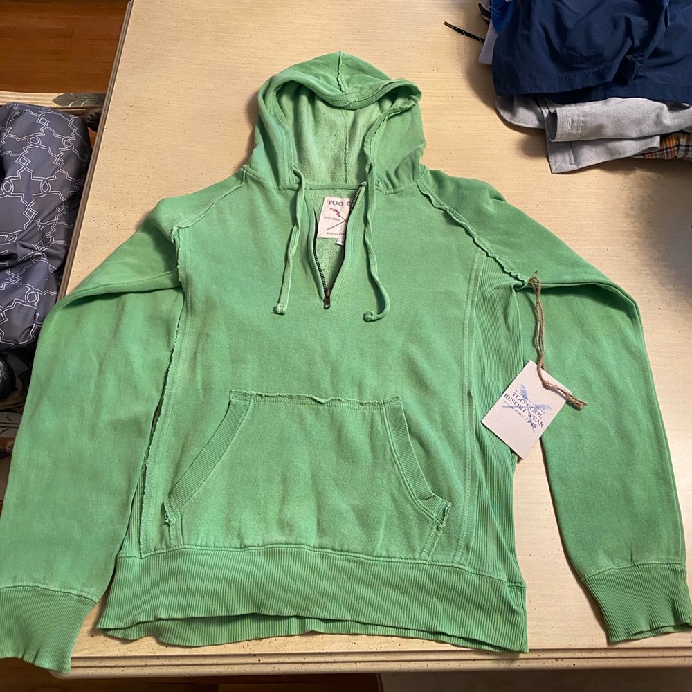 Green zip up hoodie